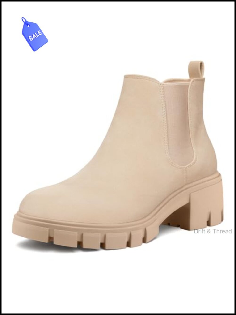 Women's Platform Chelsea Boots Pull On Chunky Heel Ankle Booties
